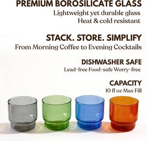 Customizable Eco-friendly Lead-free Stackable Borosilicate Glass Water <b>Cup</b> Glass Coffee Mug Household Colored Glass Tea <b>Cup</b> - Product Image 3