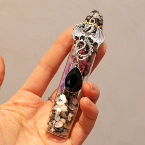 ขวดคริสตัลใส่น้ำพลังงานพร้อมหินคริสตัลสำหรับขายส่ง ขวดวิเศษสำหรับขอพร ขวดหินกรวดลอยน้ำ - Product Image 6