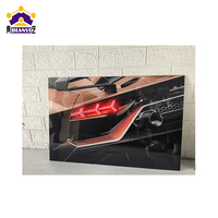Chambre d'enfants grand décor à la maison éclairé 3D oeuvre acrylique impression affiche peinture illuminée voiture mur Art avec lumière LED