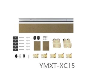 Thiết kế hiện đại nhôm hồ sơ nội thất Barn theo dõi đường sắt Bộ dụng cụ bán buôn tủ quần áo cửa trượt phần cứng cửa khác với MDF Bìa - Product Image 4