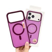 Coque de protection magnétique mate effet peau contrastée de luxe originale premium pour iPhone 17 18 16 13 12 11 Pro Max 14 15 Plus