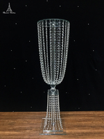 Support à fleurs en verre fait main, lustre romantique, centre de table de mariage, décorations pour banquets, maisons et hôtels, ensemble personnalisable