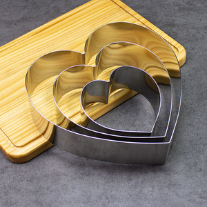 Molde para <span class=keywords><strong>Pastel</strong></span> de Mousse en Forma de Corazón, Molde para Hornear Hecho a Mano, 4/6/8/10 Pulgadas, Acero Inoxidable 304, Material Pulido y Engrosado - Product Image 6