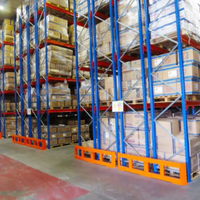 Système de rayonnage modulaire détachable à double profondeur pour entrepôt industriel, optimisation de l'espace, stockage empilé de marchandises sur palettes