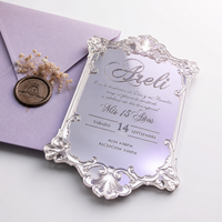 Forme découpée sur mesure en acrylique miroir doré, impression par transfert thermique avec dorure blanche, pour Noël et Quinceañera, fait main, violet