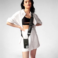 Étui de téléphone en cuir véritable Étui de téléphone à bandoulière et pochette de luxe pour femmes Étui de téléphone portefeuille en cuir à bandoulière