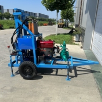 Foreuse hydraulique complète haute performance pour puits d'eau, profondeur 200 m, avec moteur diesel, pour le forage de pieux de ponts, conception robuste