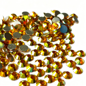 Premium Golden Flatback Glass Rhinestones for <strong>Crafts</strong> Intense Sparkle Crystal <strong>Gems</strong> for Nails, Clothes, Makeup &amp; DIY Art - Product Image 2