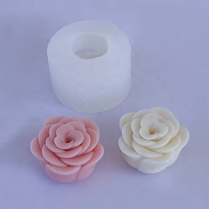 DM870 3D Camelia flor diseño silicona molde jabón Chocolate <span class=keywords><strong>Fondant</strong></span> <span class=keywords><strong>pastel</strong></span> vela moldes para hacer velas 3D flor - Product Image 2
