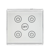 Écran tactile verre lumière interrupteur intelligent 4 gang interrupteur mural 220V fonctionne avec Alexa Google Home Tuya Wifi téléphone portable APP