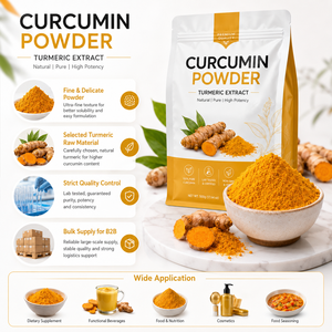 Extrait naturel de racine de <span class=keywords><strong>curcuma</strong></span> LongBio, <span class=keywords><strong>poudre</strong></span> de curcumine 95% HPLC, qualité alimentaire, curcuminoïdes en vrac pour compléments alimentaires et aliments fonctionnels - Product Image 3