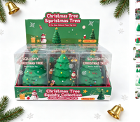 Jouet Squishy Arbre de Noël Anti-Stress Sensoriel à Presser, Décoration de Bureau Mignonne, Cadeau de Noël pour Enfants de 5 à 7 Ans