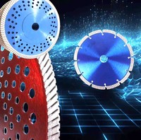 Lame de scie diamantée professionnelle de qualité supérieure pour la découpe rapide et lisse de dalles de granit et de marbre noir Turbo Rim, qualité export.