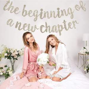 DAMAI paillettes Champagne or le début d'un nouveau chapitre bannière Graduation guirlande pour les décorations de fête d'adieu fournitures - Product Image 4