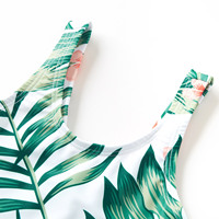 Maillot de bain mère et fille père et fils en tissu écologique imprimé personnalisé maillot de bain quatre pièces parent-enfant