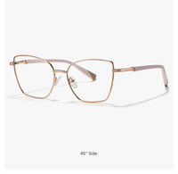 Nouveauté 2026 : Lunettes élégantes, classiques et polyvalentes à monture papillon en métal, anti-lumière bleue et personnalisables