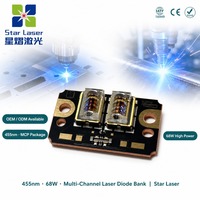 Nichia NUBB46 455nm 68W Dioda Laser Biru Daya Tinggi MCP 8 Kanal untuk Pengelasan Laser, Pemotongan, Penandaan, Pencetakan 3D