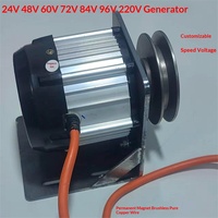 Générateur CC/CA basse vitesse 220V 48V 60V 72V 84V 96V 2000W/3000W à aimants permanents, conception sans balais, bobinages en cuivre pur