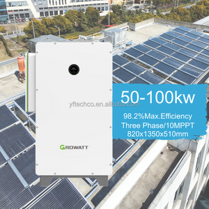 อินเวอร์เตอร์พลังงานแสงอาทิตย์ไฮบริดสามเฟส380V พร้อม100K <span class=keywords><strong>hu</strong></span>/au ด้วย7/8/10 mppts 50KW 63KW 75KW - Product Image 1