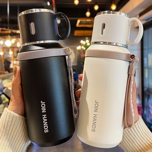 Join Hands Stainless Steel <b>Thermos</b> Cup 1000ml Vacuum Insulated Portable Water <b>Bottle</b> For Outdoor Travel Sports Office Use - Product Image 1