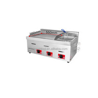 Plaque chauffante en acier inoxydable Teppanyaki BBQ Gas Griddle Grill Restaurant Cuisine Equipment