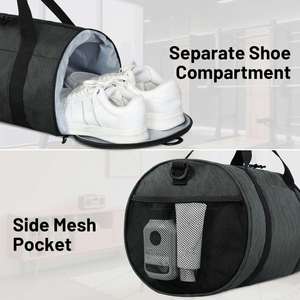 Sac de voyage léger et durable avec compartiment séparé pour chaussures, capacité de 24 L, tissu résistant à l'eau pour les voyages et les sports - Product Image 3