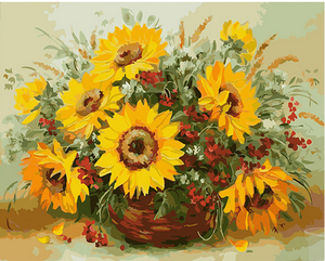 <span class=keywords><strong>Tu</strong></span> Oyun flor peonía pintura al óleo pintado a mano por números en la lona con marco para lugar público Decoración - Product Image 4