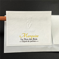 Autocollants en papier texturé mat, gaufrés, estampés à chaud en or, personnalisés de luxe, avec logo, pour emballages cadeaux de bougies et de parfums