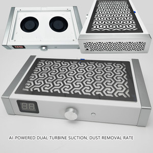 <span class=keywords><strong>Aspiradora</strong></span> Profesional para Salón de Uñas OEM TP818, Cuadrada, de Plástico, Eléctrica, Doble Turbo, Alta Succión, con 4500 RPM - Product Image 2