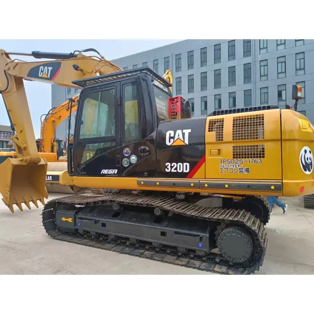 Iyi durumda şangay'da satılık kedi 320D kazıcı inşaat makineleri kullanılmış ekskavatör ağır sanayi ekipmanları kullanılır