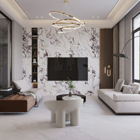 Dalles en pierre frittée 800x2600x9mm, finition velours moderne et minimaliste, anti-reflet, antidérapantes et résistantes à l'usure pour les murs de villas