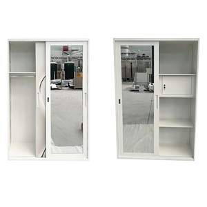 Armoire <span class=keywords><strong>coulissante</strong></span> en acier inoxydable de style simple et raffiné pour chambre à coucher, vente en gros du fabricant - Product Image 4