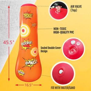 Sac de frappe gonflable autoportant de 1,2 m avec fonction de rebond, jouet d'entraînement de boxe pour garçons et filles, fitness et soulagement du stress - Product Image 3