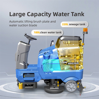 MINGNUO Autolaveuse autoportée autopropulsée grande capacité, nouvelle machine de lavage de sols de grande envergure 6800m²/h pour garages souterrains