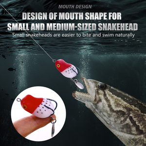Esca per Rane 3G con Coda a Lama Metallica, Esca Artificiale di Alta Qualità in Varie <span class=keywords><strong>Dimensioni</strong></span> per Pesca al Bass - Product Image 6