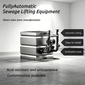 Station de relevage des eaux usées entièrement automatique SS304 Duplex haute pression avec macérateur, 60 m³/h, hauteur de refoulement 9 m, double <span class=keywords><strong>pompe</strong></span> pour sous-sol commercial - Product Image 2