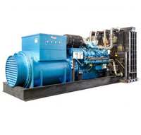 Générateur diesel 1500 kW, alternateur 380 V/110 V, triphasé, synchrone, sans balais, ATS, groupe électrogène refroidi par eau, tension nominale