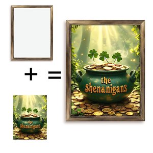 Cuadro en Lienzo con Marco de Madera de 20x30 Pulgadas de un <span class=keywords><strong>Lago</strong></span> en la Montaña al Amanecer - Product Image 1