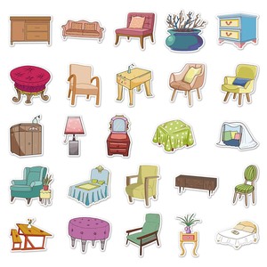 50個売れ筋漫画かわいいフレッシュアートシンプル自然楽しい家具ステッカースーツケース電話ケースヘルメットヘッドホンステッカー - Product Image 4