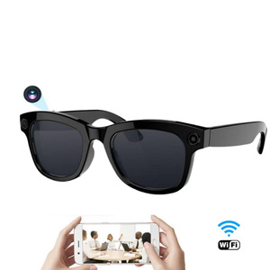 M01 Smart <b>Glasses</b> 5MP <b>Camera</b> 32G Memory Wi-Fi Phone Call Black Transparent - Product Image 1