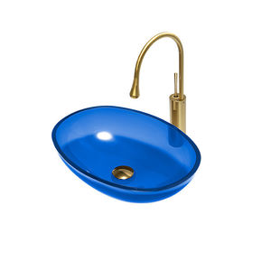 <span class=keywords><strong>Lavabo</strong></span> de vidrio <span class=keywords><strong>verde</strong></span> de alta calidad, artículos sanitarios ovalados, <span class=keywords><strong>lavabo</strong></span> de vidrio montado en mostrador - Product Image 2