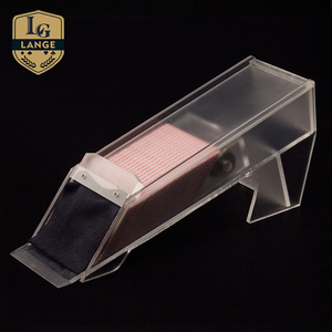 Porte-cartes de jeu de casino LANGE de haute qualité, modèle LANGE0902, finition polie intégrale, transparente givrée, épaisseur 5 mm, surface lisse - Product Image 1