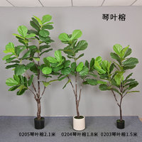 Plantas Artificiales para Decoración de Interiores, Bonsái de Plástico con Maceta, Plantas de Simulación