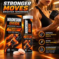 Tablet Minuman Efervecent Magnesium 350mg Potensi Tinggi dengan Kalsium Vitamin D3 Elektrolit Pasokan Grosir Massal