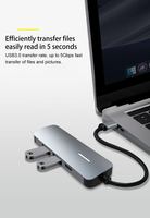 Hub led multi usb tour de chargeur 4 ports hub otg micro usb câble adaptateur de charge pour ordinateur portable hdtv 4 en 1 hub usb c