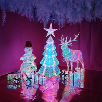 Coffret cadeau de noël, éclairage, ornements, décoration commerciale, pour le nouvel an, pour l'extérieur, le lieu scénique de la maison, pour éclairer les rues et les arbres