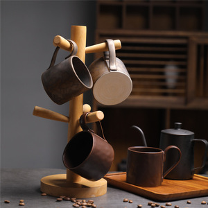 Taza de café de cerámica vintage de alta estética, taza de desayuno de cerámica rústica <span class=keywords><strong>para</strong></span> té de la tarde, taza de agua <span class=keywords><strong>para</strong></span> <span class=keywords><strong>parejas</strong></span>, transfronteriza - Product Image 4