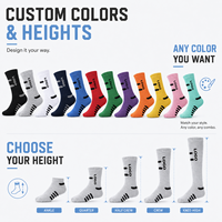Chaussettes de sport mi-mollet grises avec logo personnalisé, chaussettes de course athlétiques, chaussettes de sport tubulaires unisexes en coton tricoté