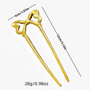 <span class=keywords><strong>2025</strong></span> Phong Cách Mới Đơn Giản U Hình Dạng Hợp Kim Kẹp Tóc Kim Loại Bow Tóc <span class=keywords><strong>Stick</strong></span> Barrette Pháp Tóc Pins Cho Mái Tóc Dày - Product Image 6