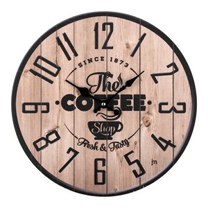 Horloge murale (33cm) The Cofee Shop JUSTAMINUTE Multicolore 21568 - Product Image 1
